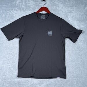 Patagonia Shirt Mens XS Black Save Our Home Planet Polyester Capilene Cool Daily